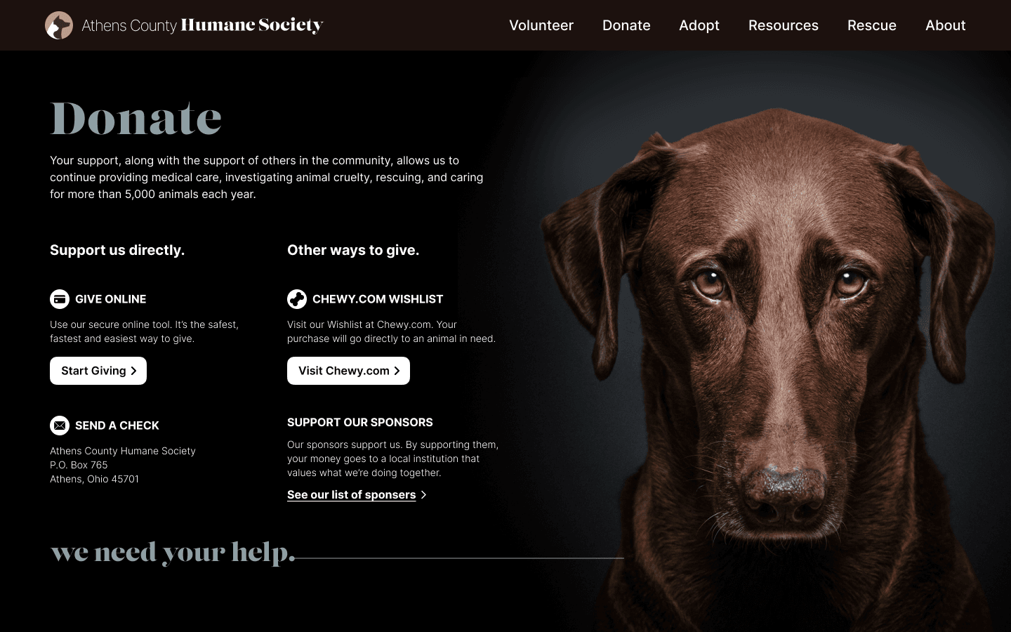High-fidelity donate page