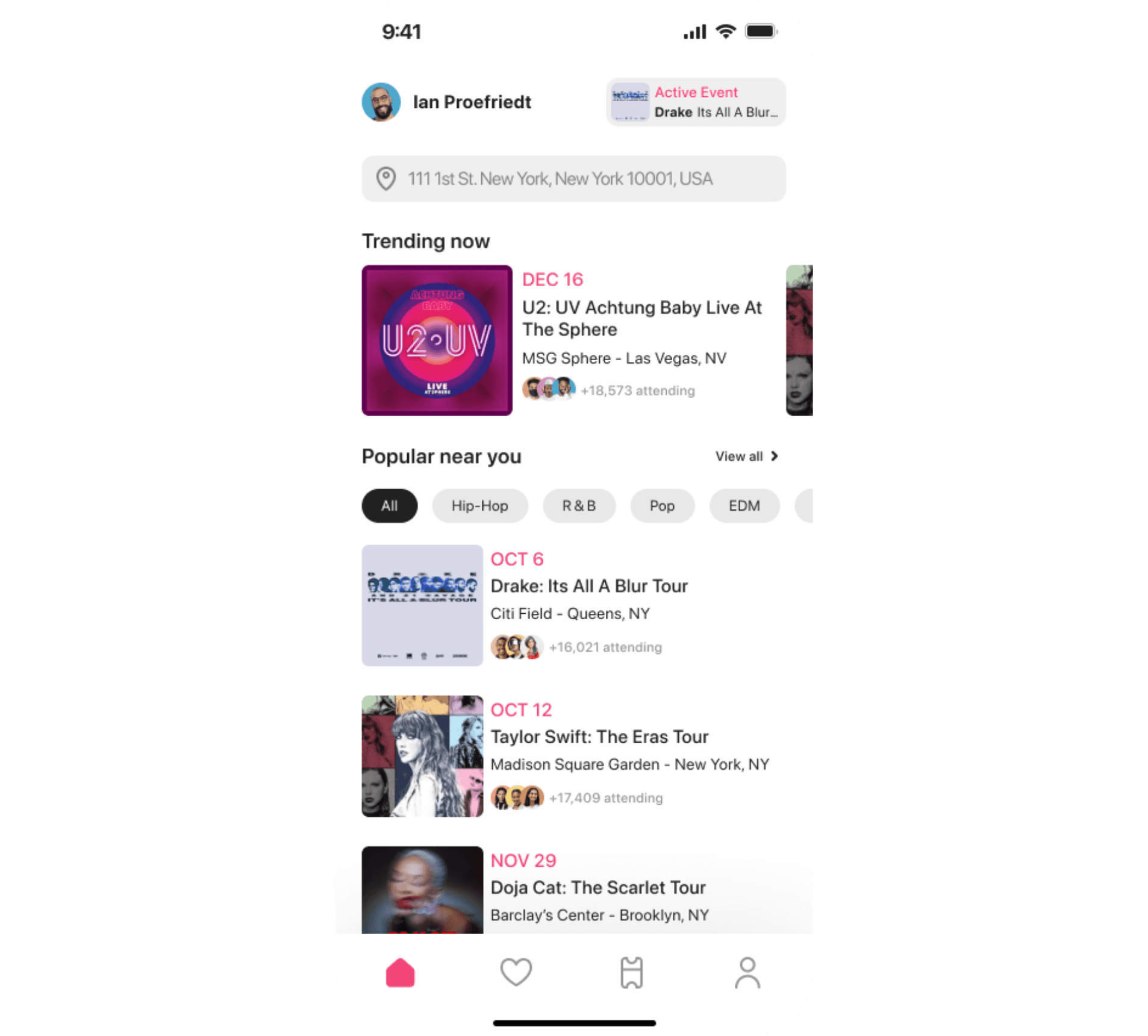 High-fidelity Home Screen
